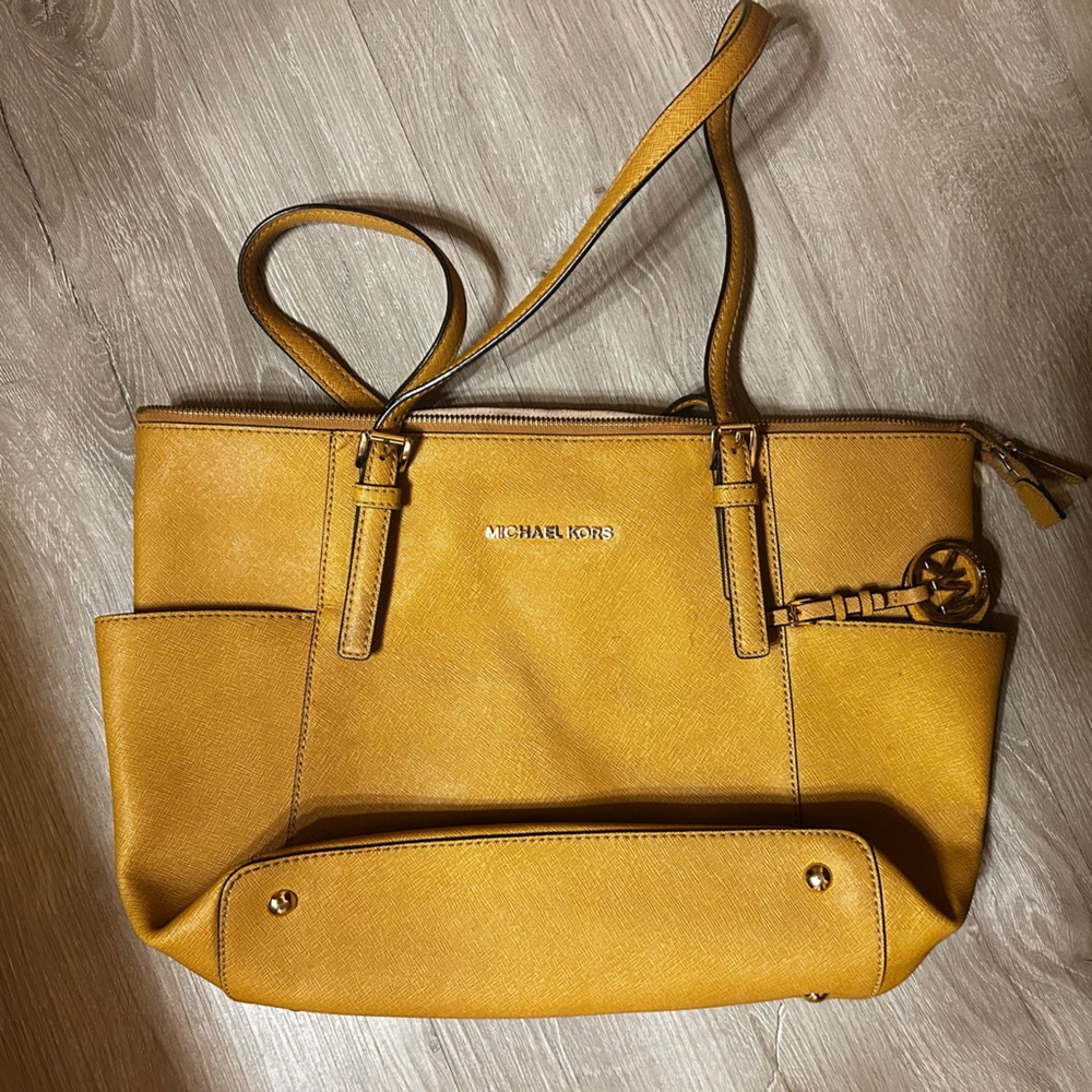 Michael Kors Yellow Leather Tote